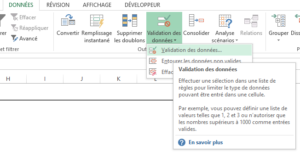 Utiliser la fonctionnalité de validation des données pour vos données d ...