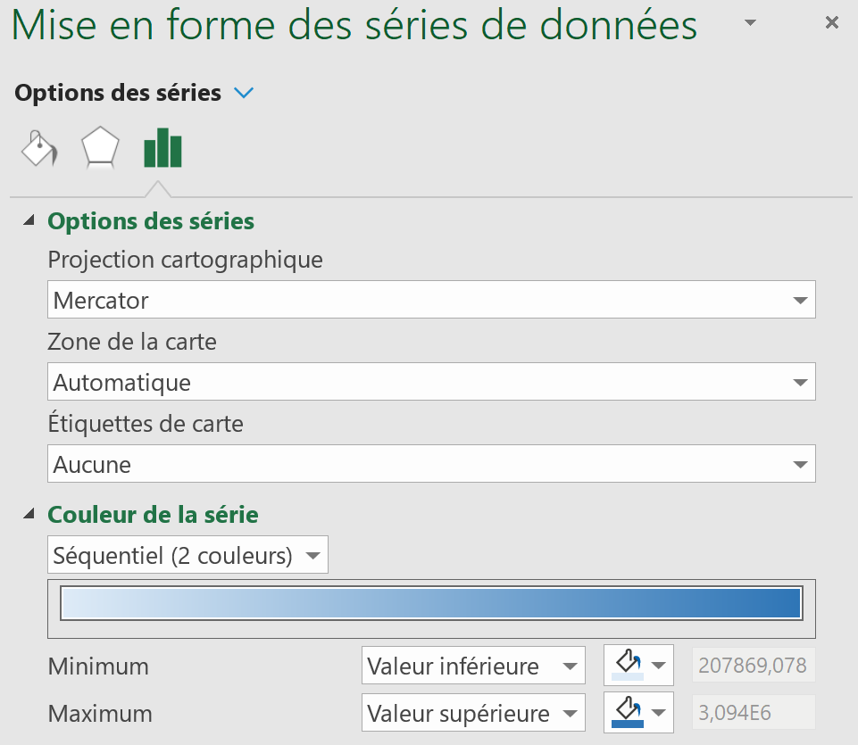 Excel graphique carte dynamique