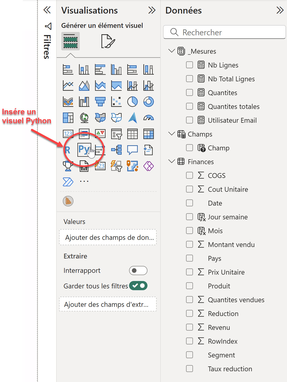 Créer des visualisations avancées et uniques dans Power BI avec Python ...