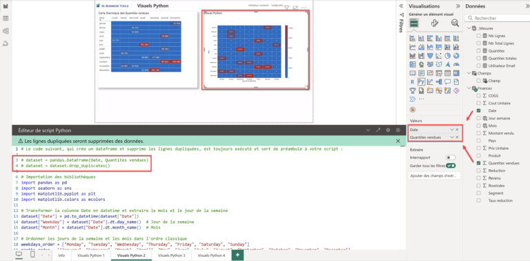 Créer des visualisations avancées et uniques dans Power BI avec Python ...